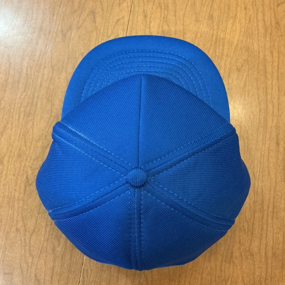 VTG 90s 80s Wachovia Bank Trucker Hat OSFA Blue Snapback Rare Promo Rope